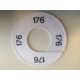 Maatring 9 cm wit/zw 176 
